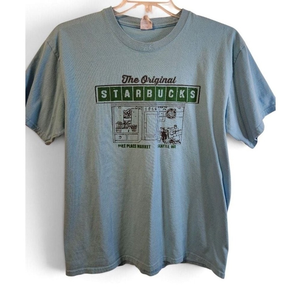 Port & Company  Original Starbucks Pike Place Market Seattle WA Graphic T-Shirt
